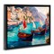 Stupell Industries Capri Boat Marina View Framed Floater Canvas Wall Art Design by Amelia Noyes